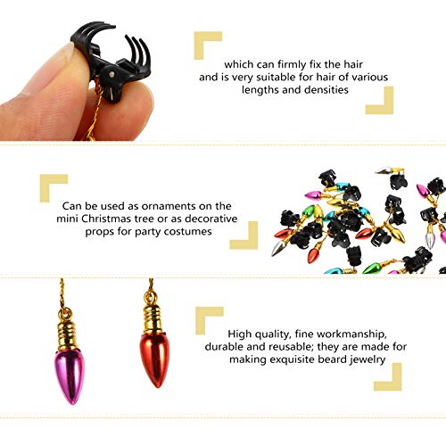 24pcs Christmas Beard Baubles with Clips F258