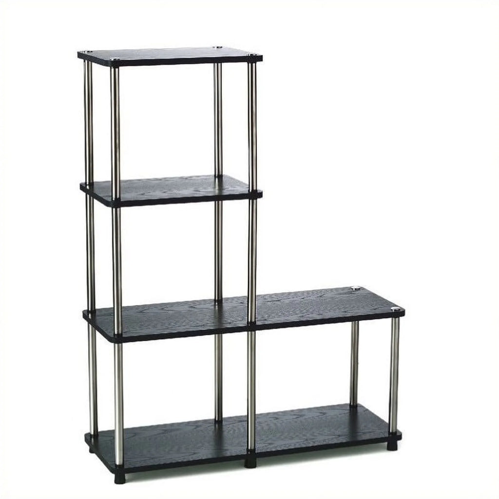 4 Tier Bookshelf, Black F166315