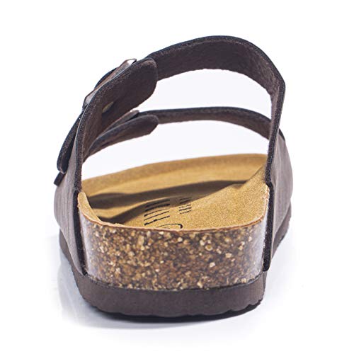 Arch Support Slides with Adjustable Buckle Straps and Cork Footbed Z2959