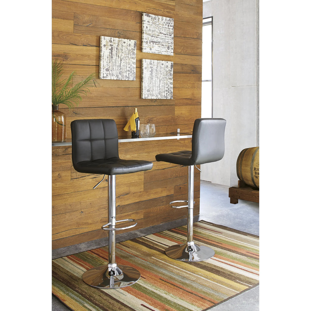 Adjustable Height Swivel Bar Stool Set of 2 N94355