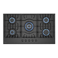 36 in. Gas Cooktop with 5 Burners in Black Tempered Glass E74935