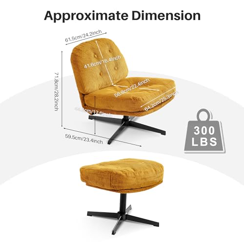 Swivel Accent Chair with Ottoman K570041