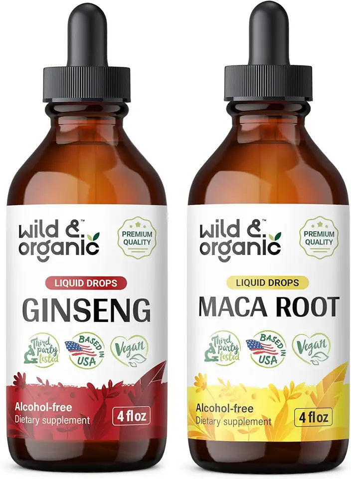 Ginseng Tincture 4 fl oz & Maca Root Tincture 4 fl oz E6188