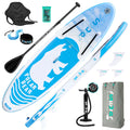 Inflatable Stand up Paddle Board 10'5''x33''x6'' Blue Polar Bear Pattern J418