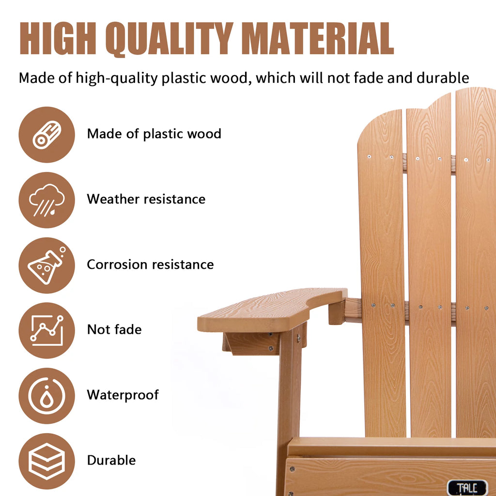 Brown Adirondack Chair with Cup Holder F132850