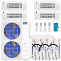 45,000 BTU 4 Zone Ceiling Cassette Ductless Air Conditioner and Heat Pump H343