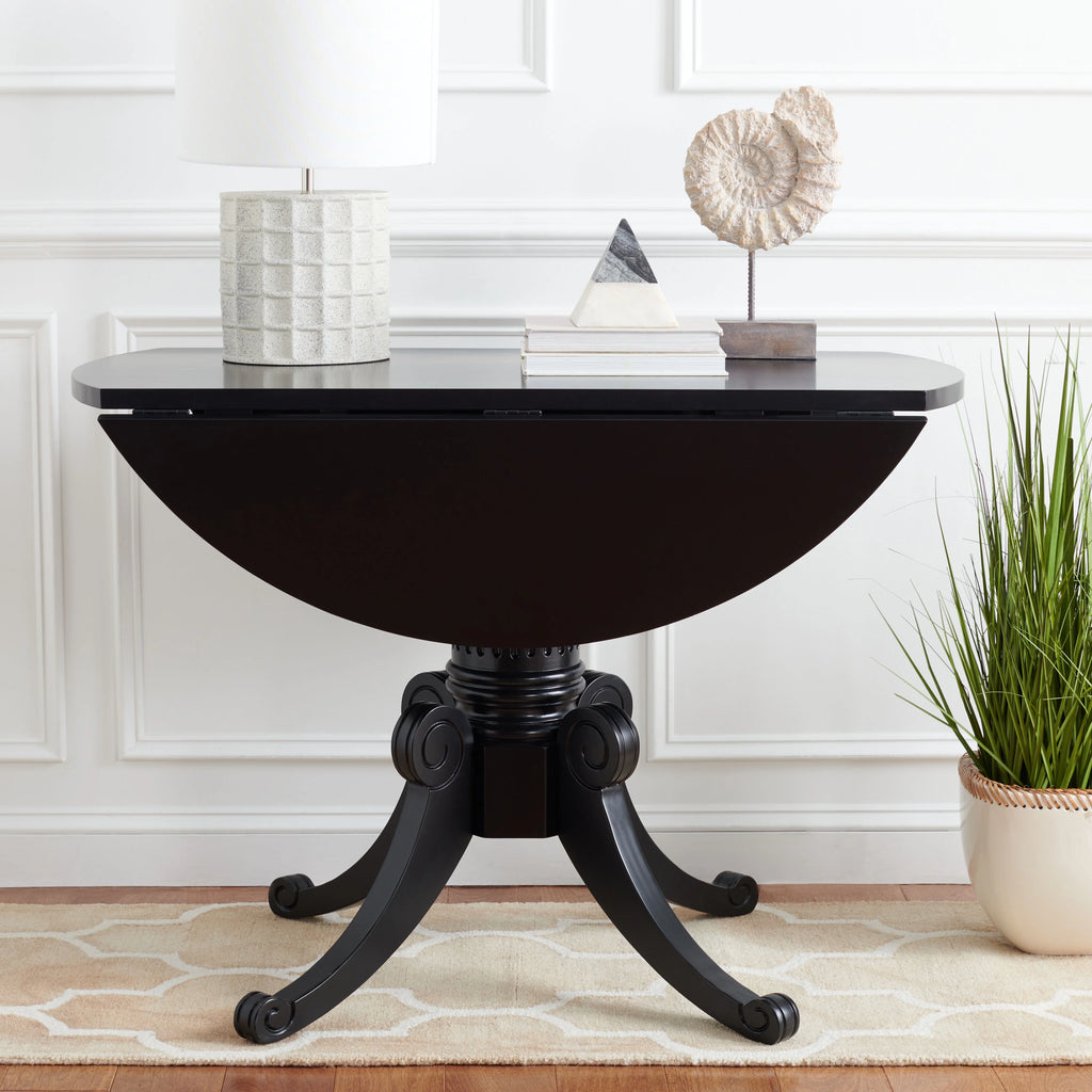 Black Foldable Leaf Dining Table P556383