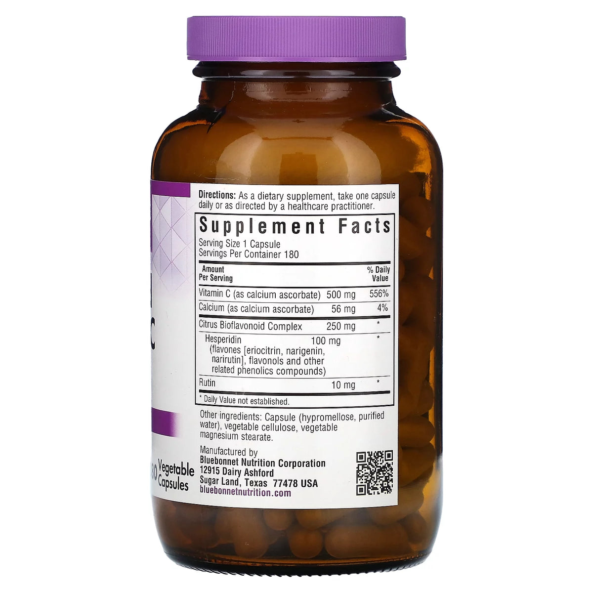 Buffered Vitamin C 500 mg 180 Vegetable Capsules T507