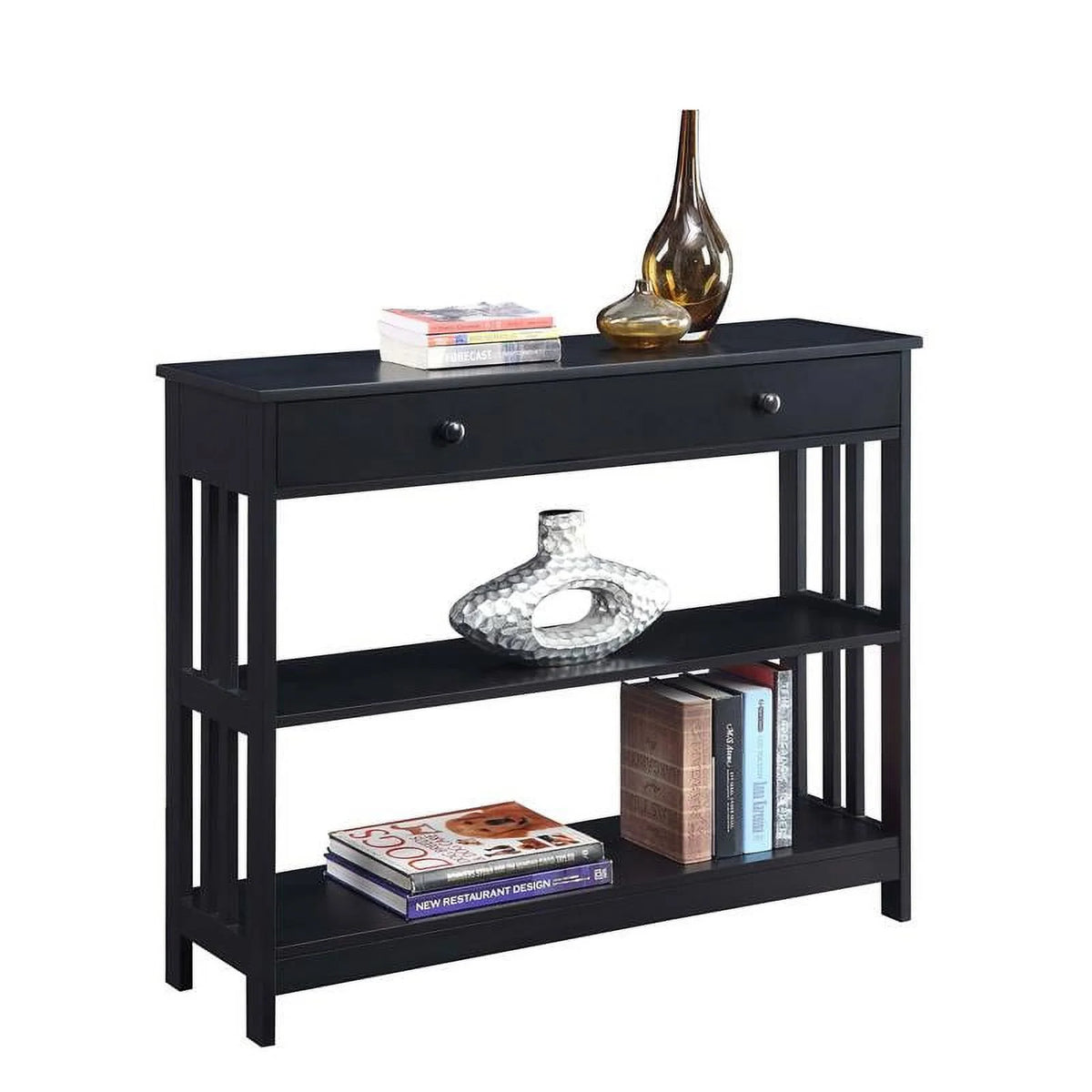 Black Wood Console Table F527
