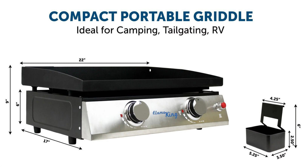 Heavy Duty Cast Iron 2-Burner Griddle Grill X432342