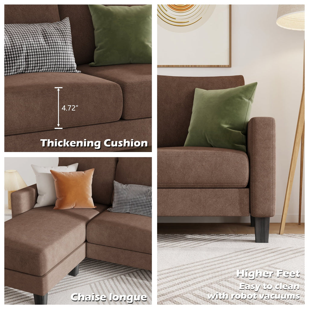 Light Gray L-Shaped Sectional Sofa X267