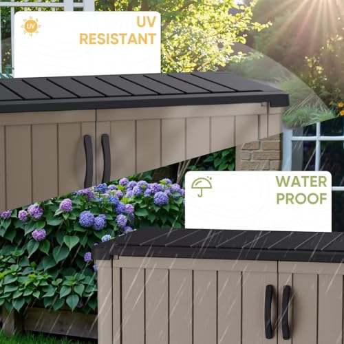 White 26 Cu Ft Lockable Outdoor Storage Cabinet L338