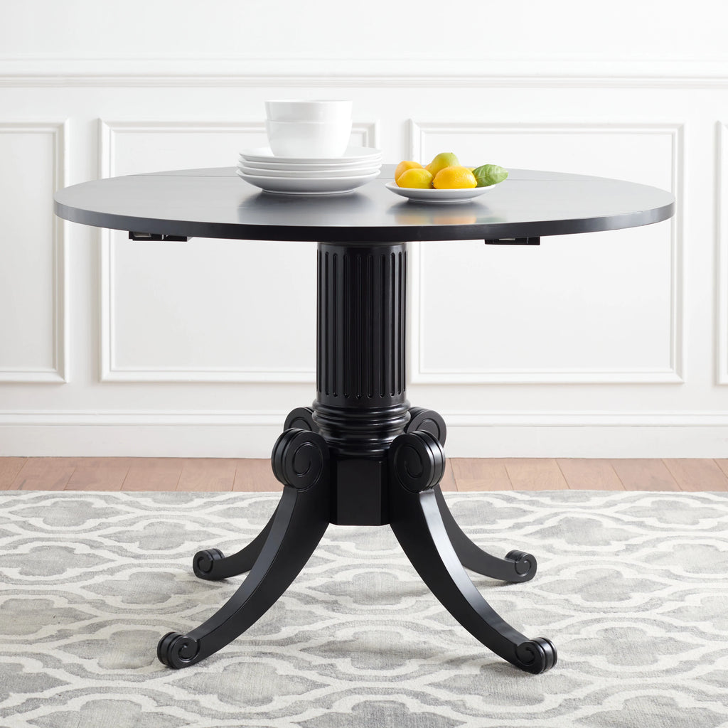 Black Foldable Leaf Dining Table P556383