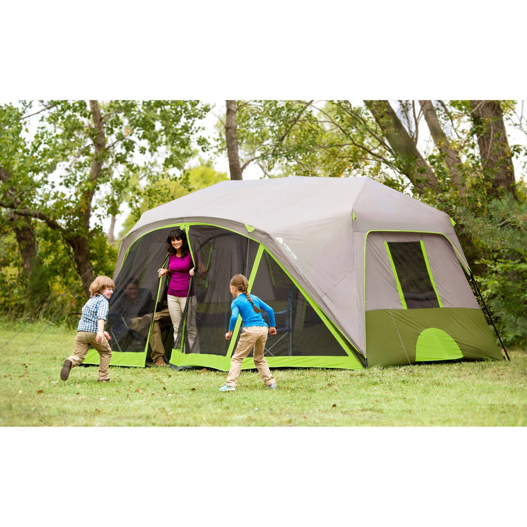 14' x 13.5' 9 Person 2 Room Instant Cabin Tent with Screen Room J93976