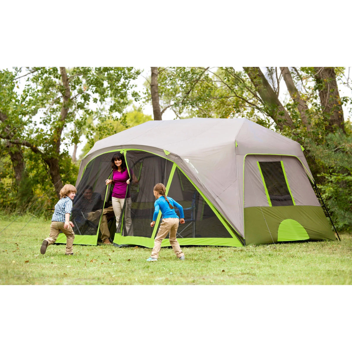 14' x 13.5' 9 Person 2 Room Instant Cabin Tent with Screen Room J93976