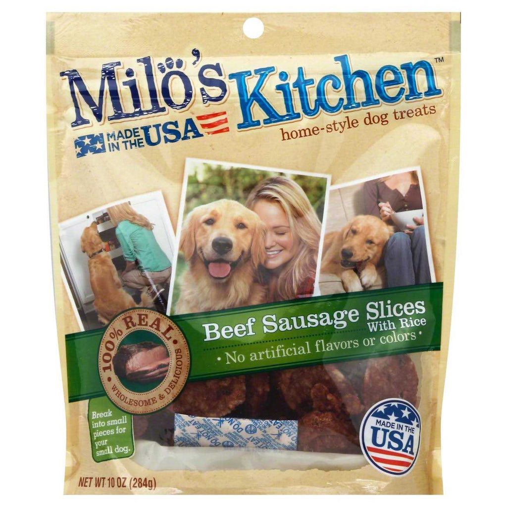 Beef Sausage Slices with Rice Dog Treats A173744