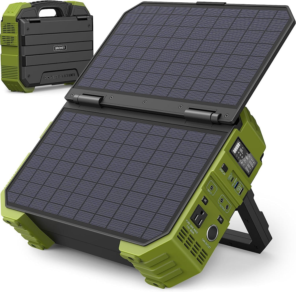 614.4Wh Portable Power Station with 30W Solar Panel O93001