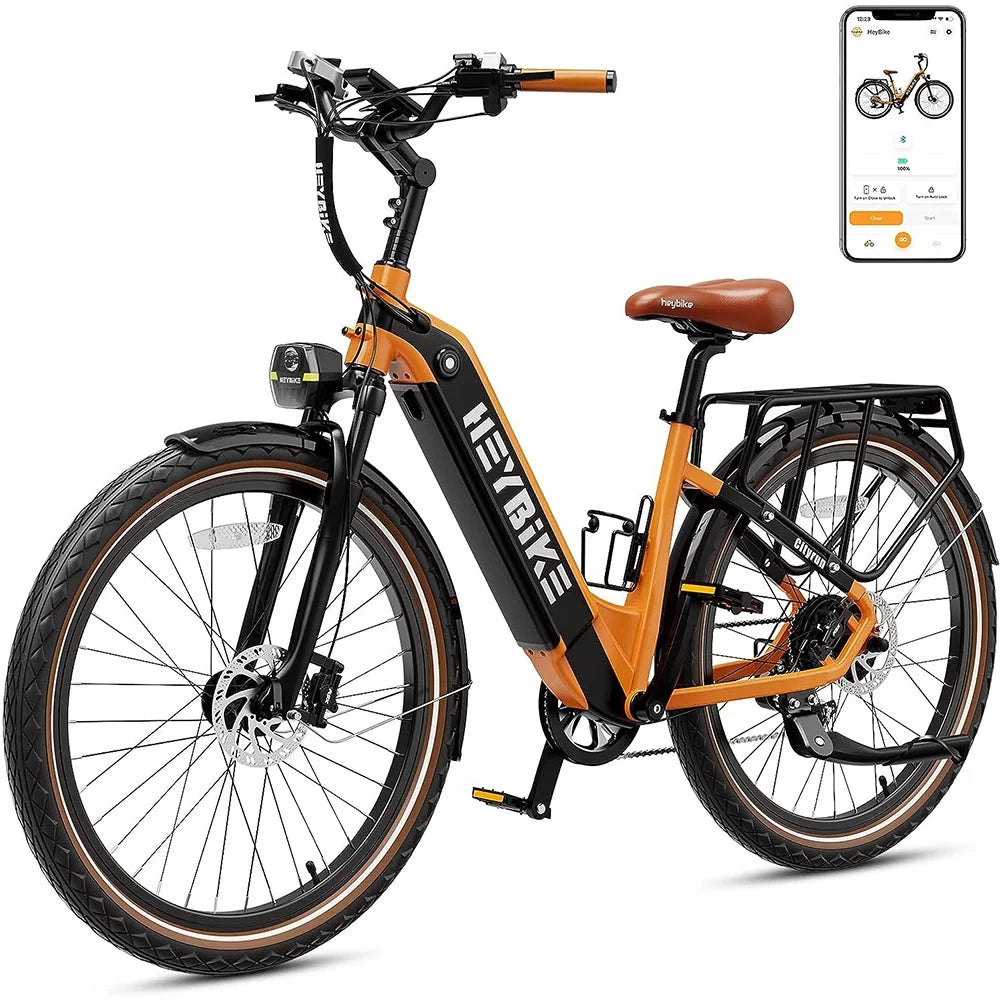 500W 26 Electric Hybrid Bike with 48V 15Ah Removable Battery, Black Z128