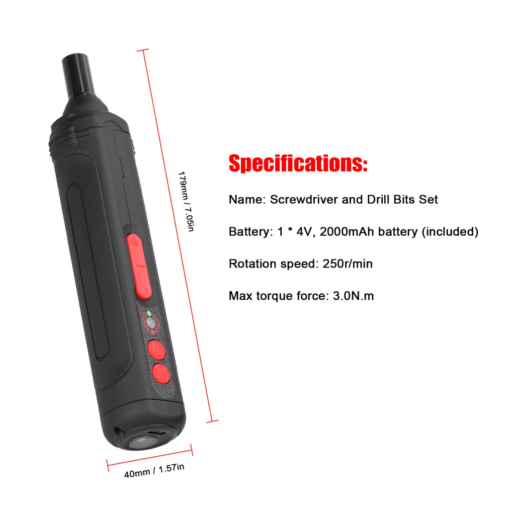 3.0N.m Screwdriver Metal Bits Set Electric Screwdriver C525005