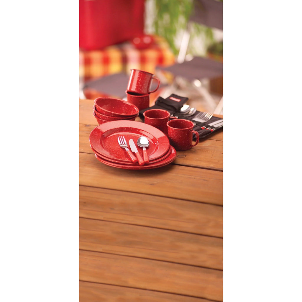 24-Piece Enamel Dinnerware Set J1093