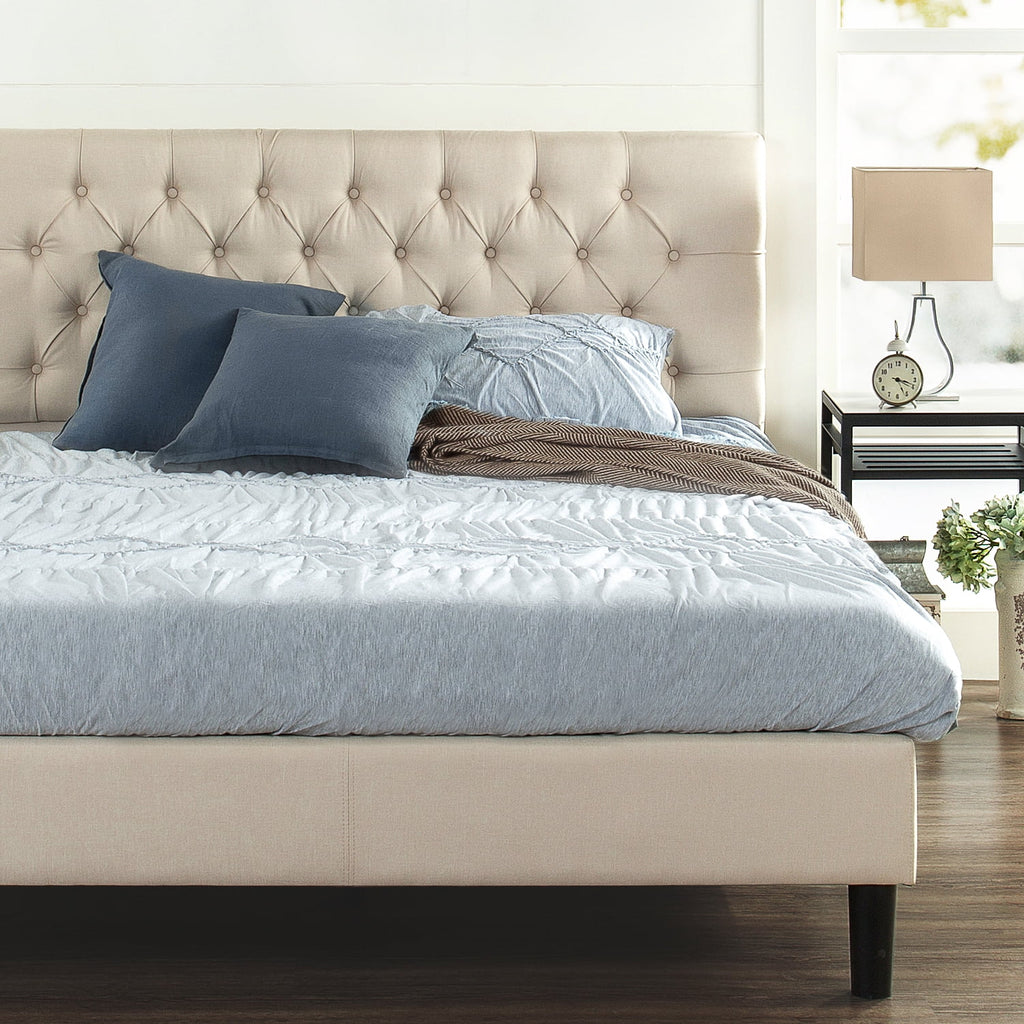 Queen Upholstered Platform Bed Frame R514