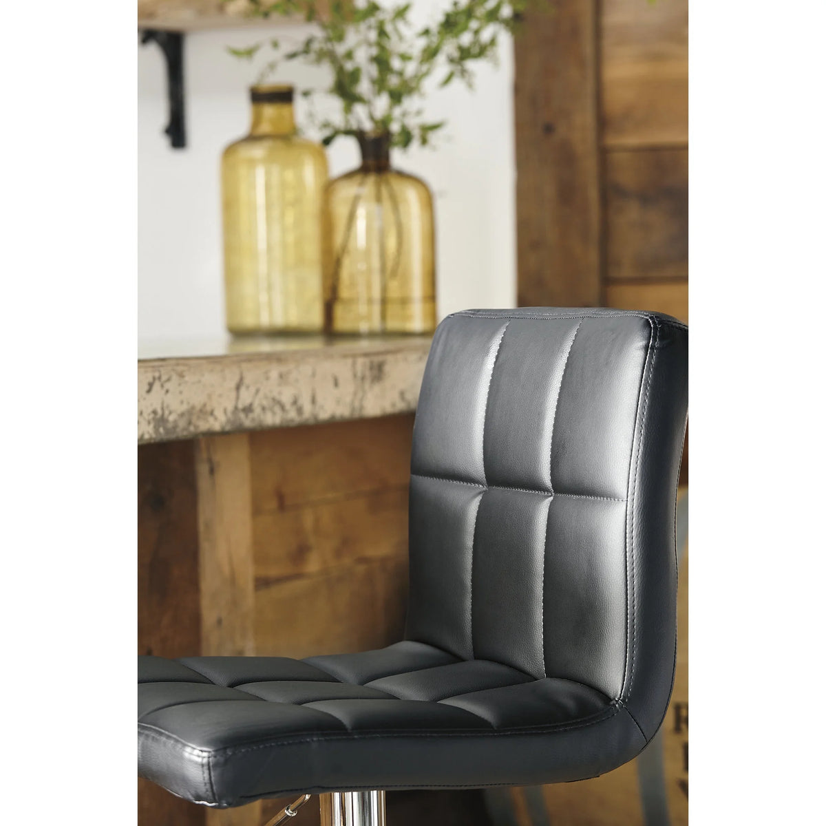 Adjustable Height Swivel Bar Stool Set of 2 N94355