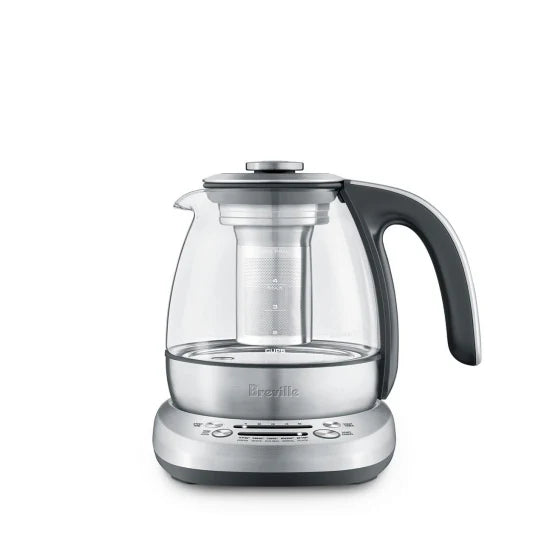 1.0L Brushed Stainless Steel and Glass Compact Kettle X700624