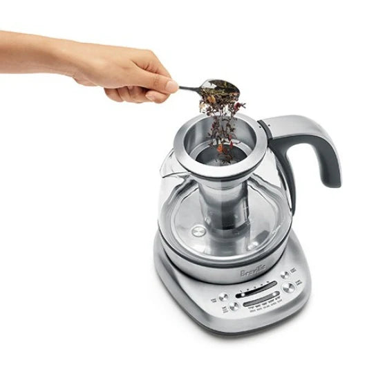 1.0L Brushed Stainless Steel and Glass Compact Kettle X700624