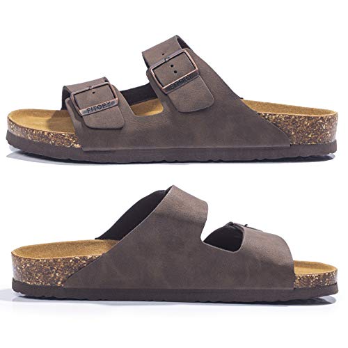 Arch Support Slides with Adjustable Buckle Straps and Cork Footbed Z2959
