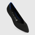 Black Pointed-Toe Flats V451