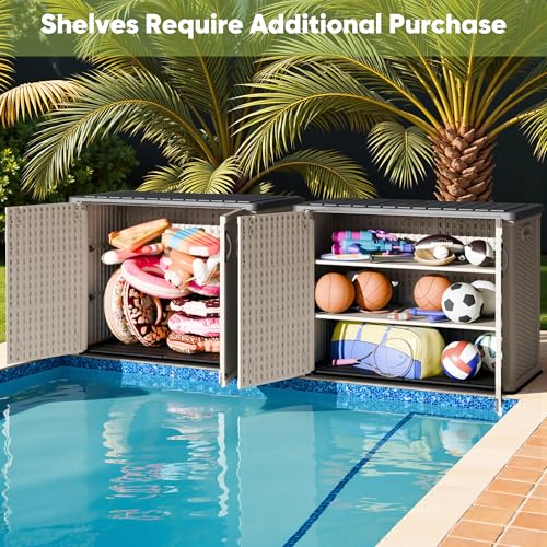 White 26 Cu Ft Lockable Outdoor Storage Cabinet L338