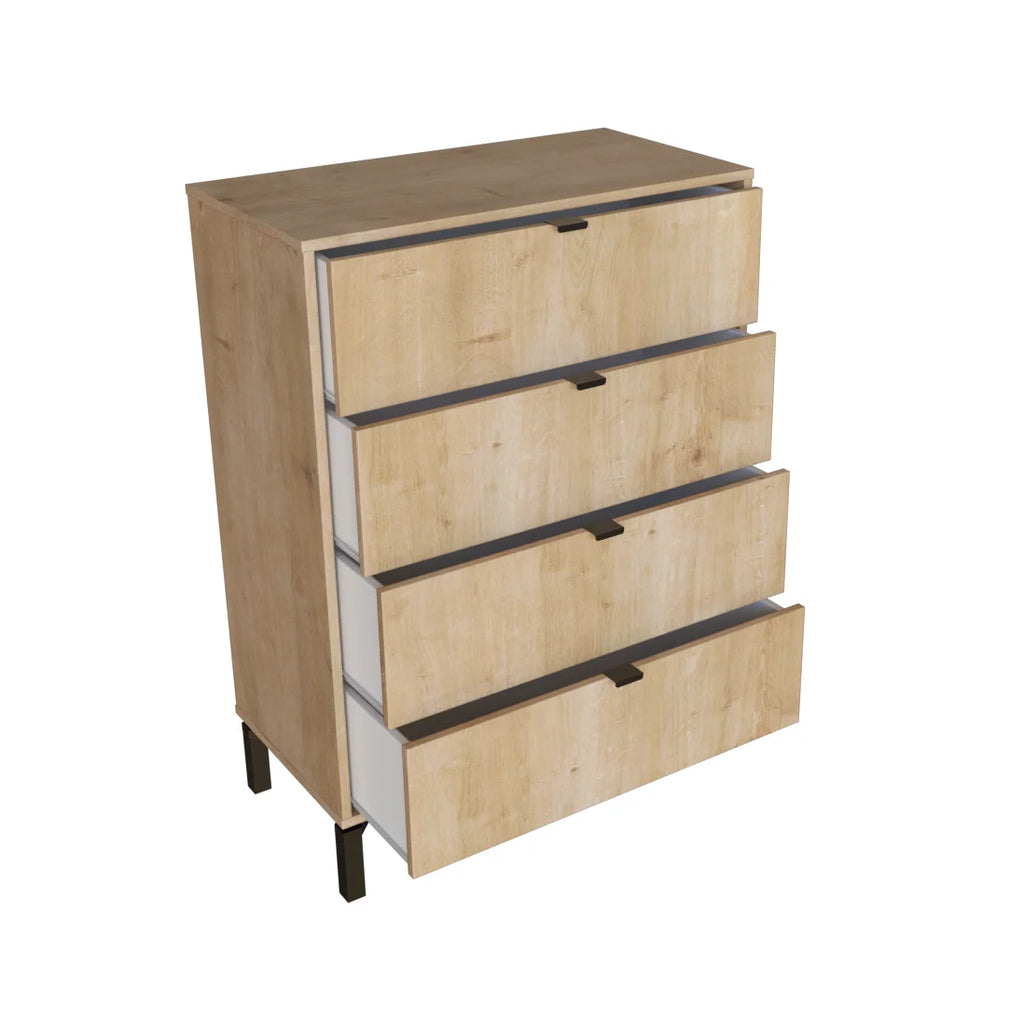 Minimalist 4-Drawer Dark Gray Dresser Z508