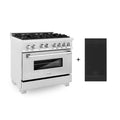 48 6.0 cu. ft. Gas Burner Electric Oven with Griddle Stainless Steel Q128