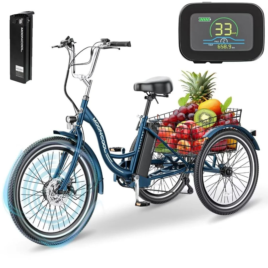 24'' 3 Wheel Electric Tricycle 500W 7-Speed Z840