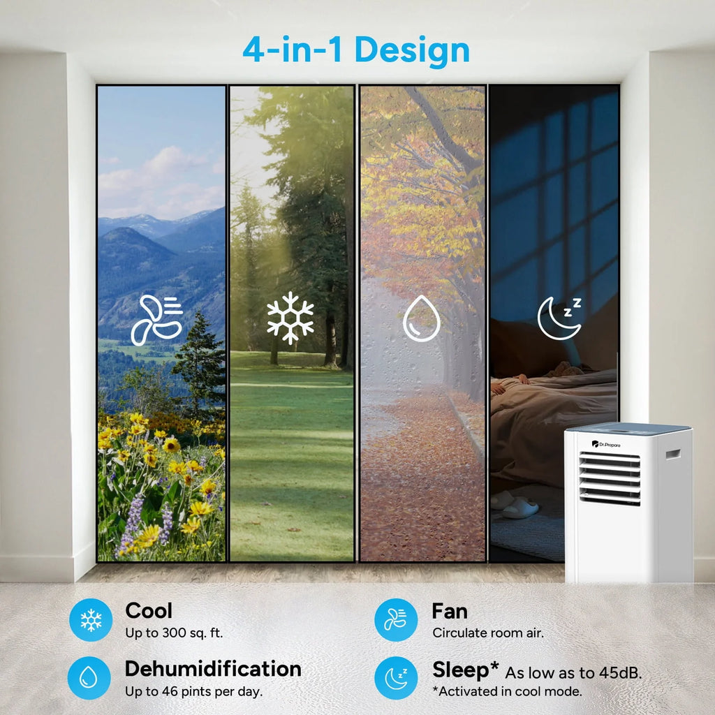 4 in 1 Portable Air Conditioner 8000 BTU 5000 BTU with Remote Control Y497