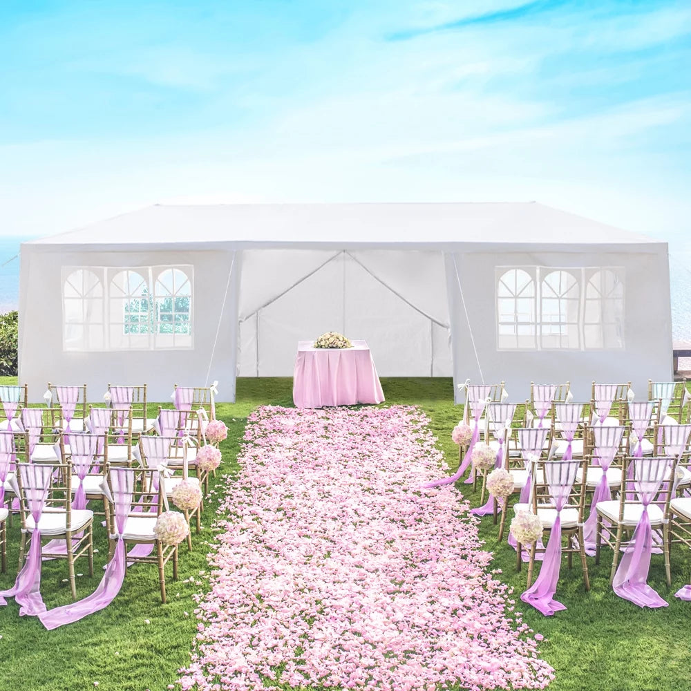 10'x30' Outdoor Party Tent with 8 Removable Sidewalls and 2 Doors V867