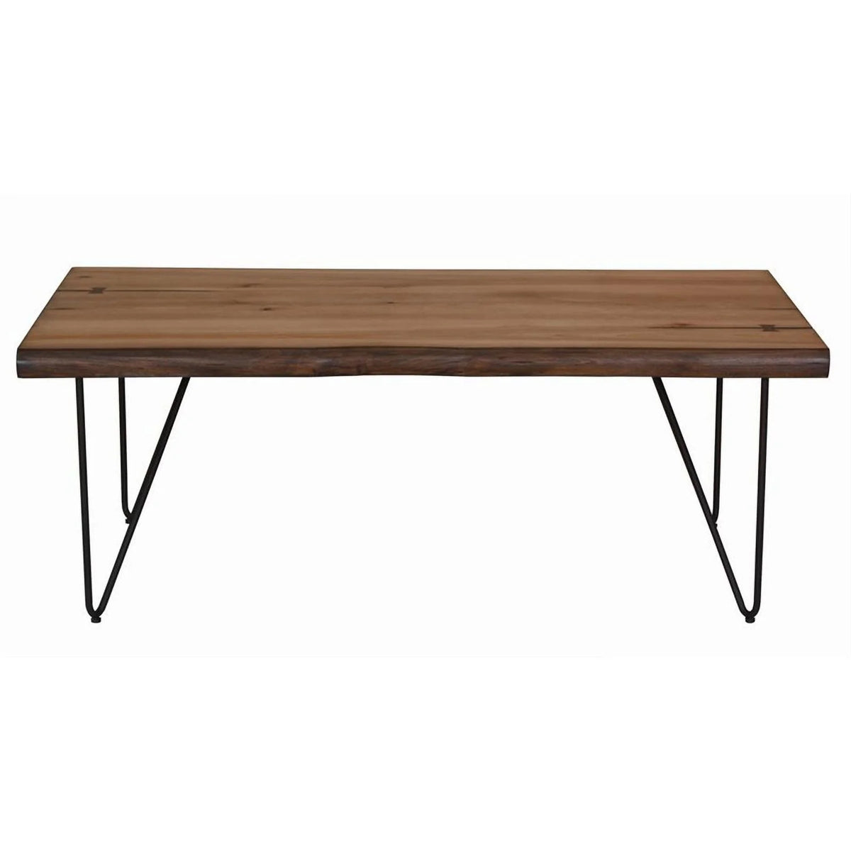 Mid-Century Wood Coffee Table with Hairpin Legs S891