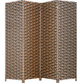4 Panel Folding Wooden Room Divider F630957
