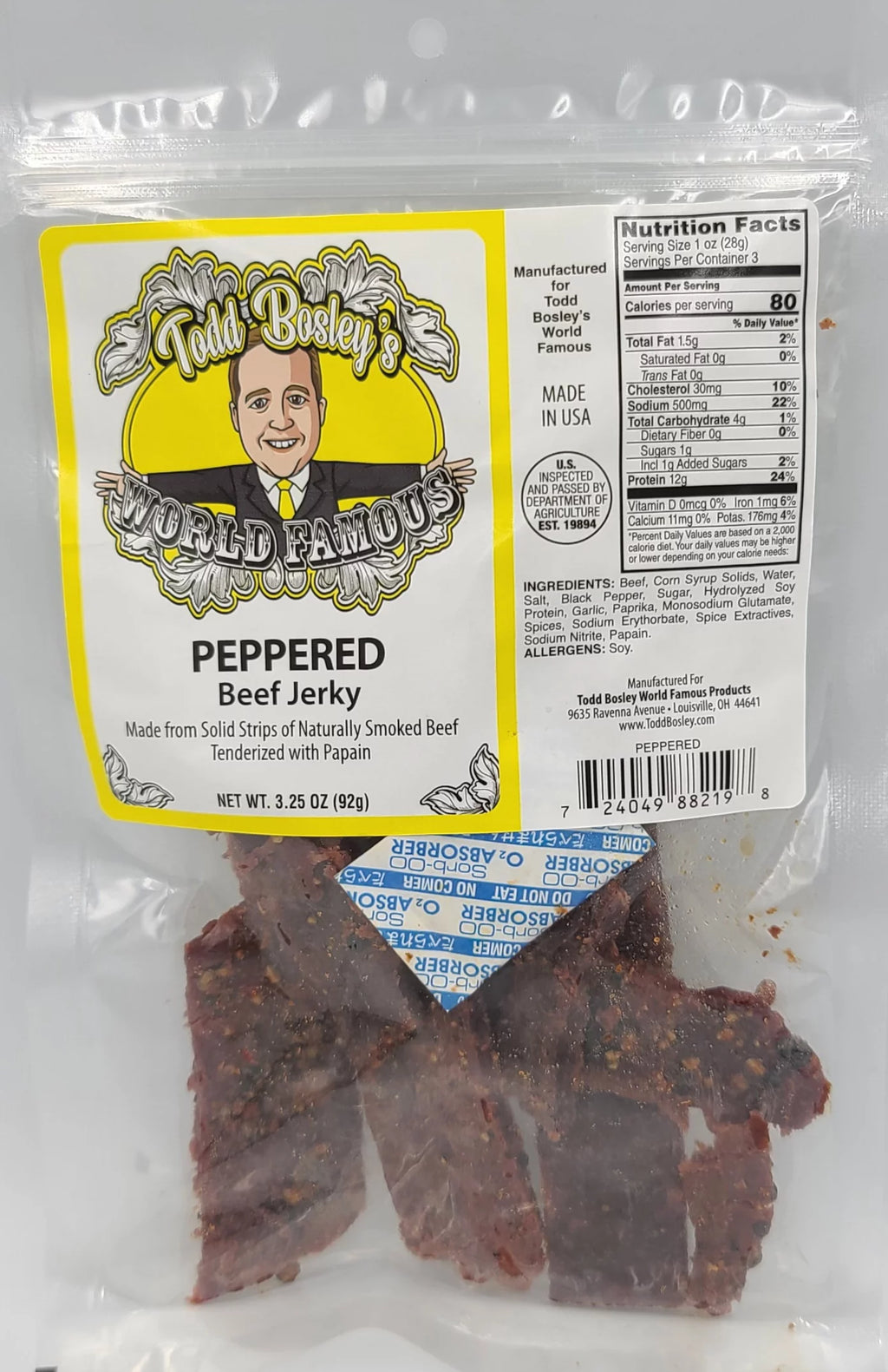 3.25 Oz Peppered Jerky 3 Pack K93144