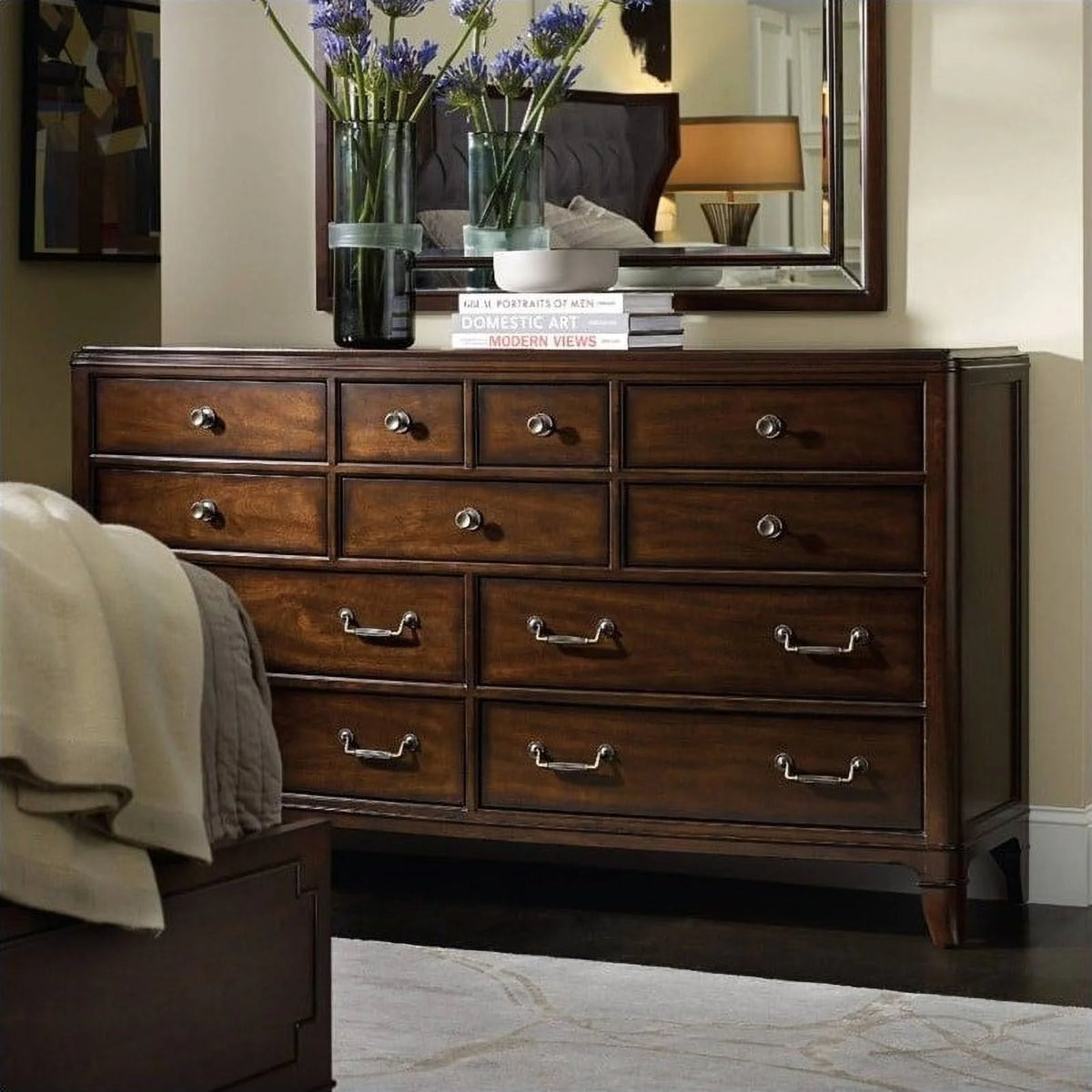 11 Drawer Walnut Dresser T1854