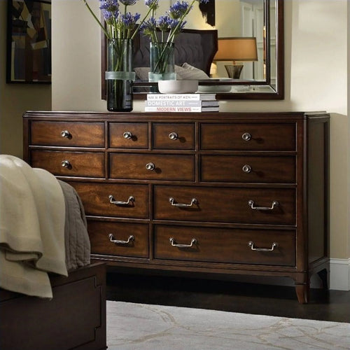 11 Drawer Walnut Dresser T1854