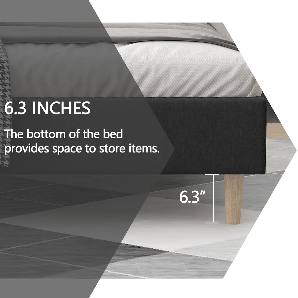 Twin Size Upholstered Platform Bed Frame E993