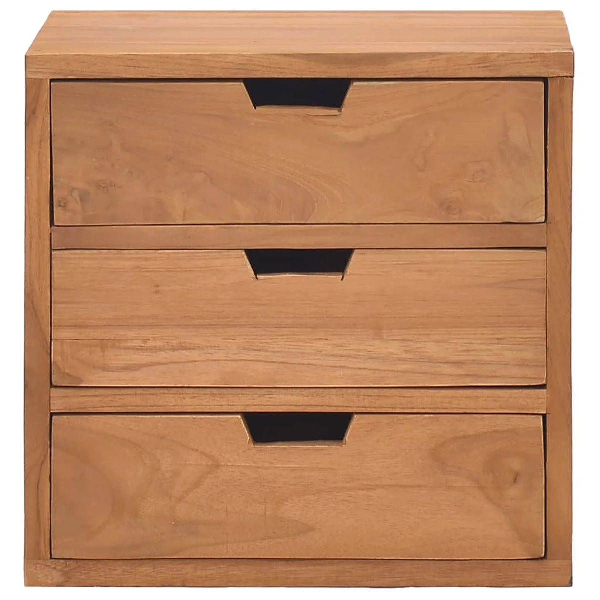 Teak Wood 3 Drawer Bedside Cabinet Y21298
