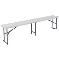 Bi-Fold Granite White Plastic Bench with Carrying Handle J74363