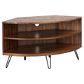 Brown Acacia Wood Corner Media Stand S2855