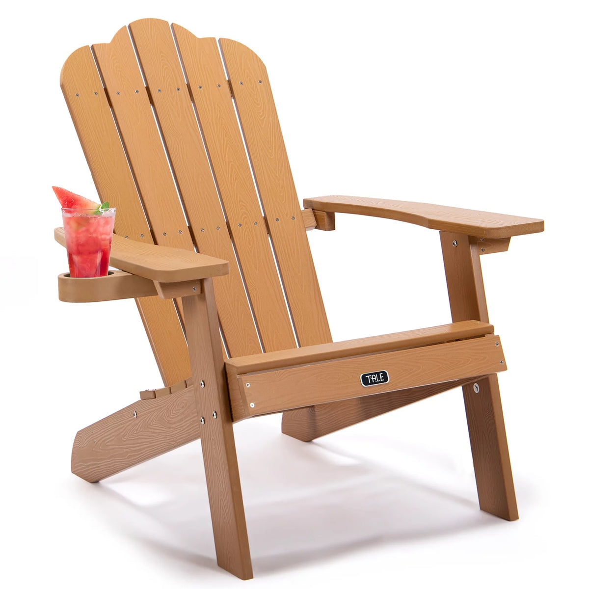 Brown Adirondack Chair with Cup Holder F132850