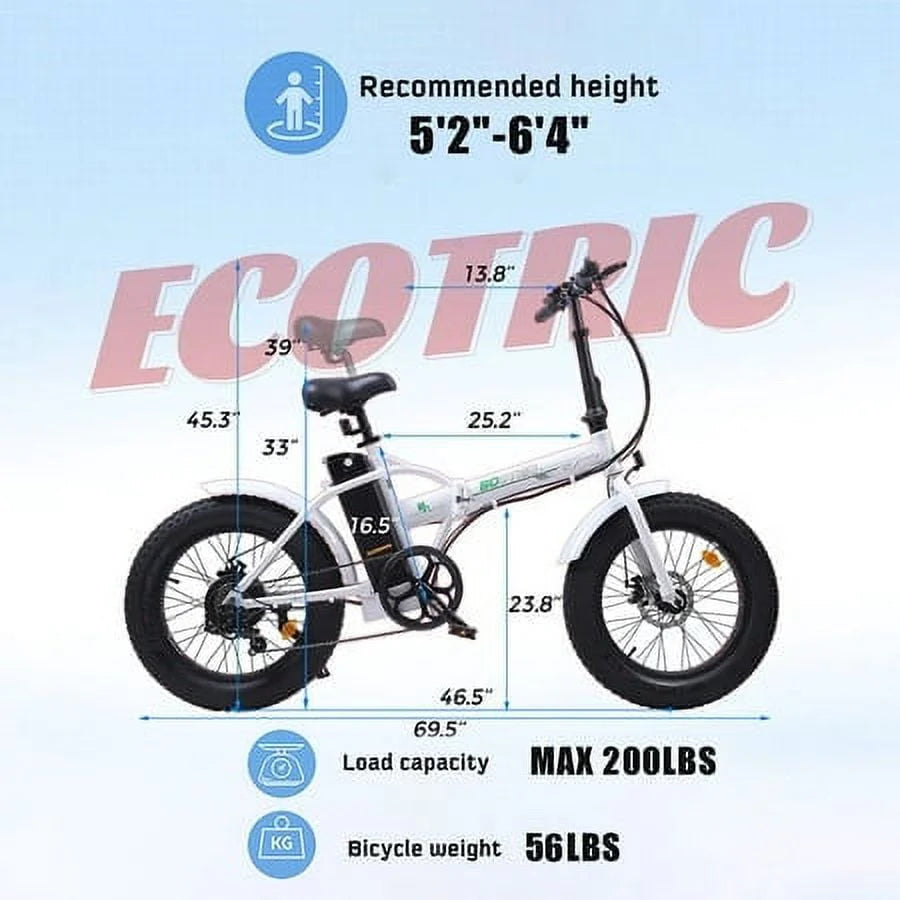 Folding 20 Fat Tire Electric Bike 500 W Z478