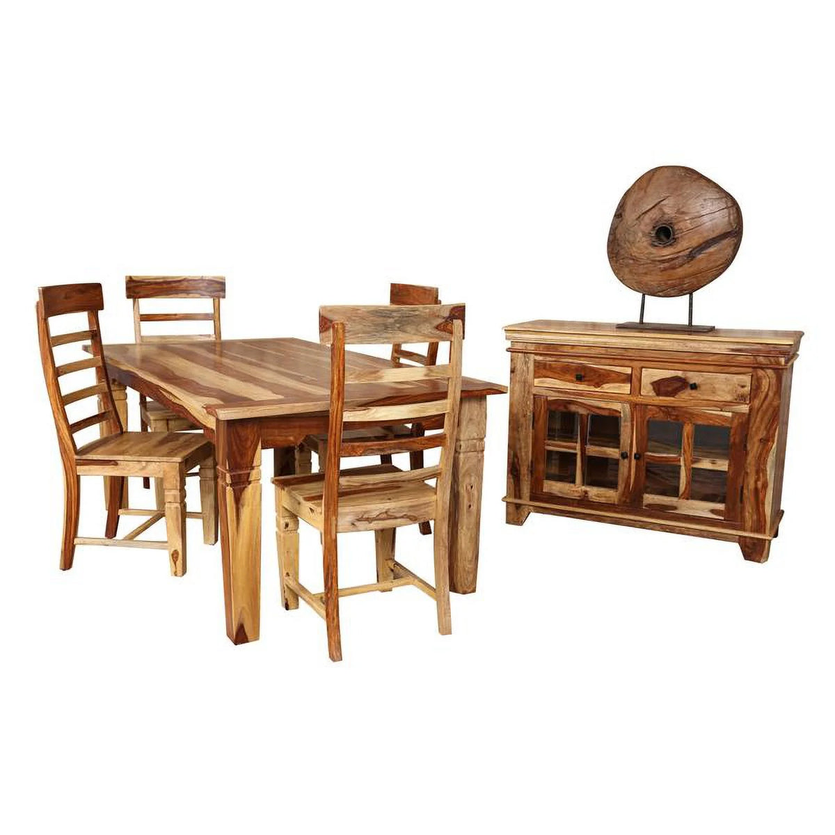 Solid Sheesham Wood 72" Rectangular Dining Table A5889