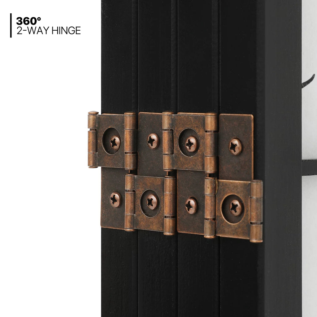 5.8 ft Tall 4 Panel Wood Room Divider B4943