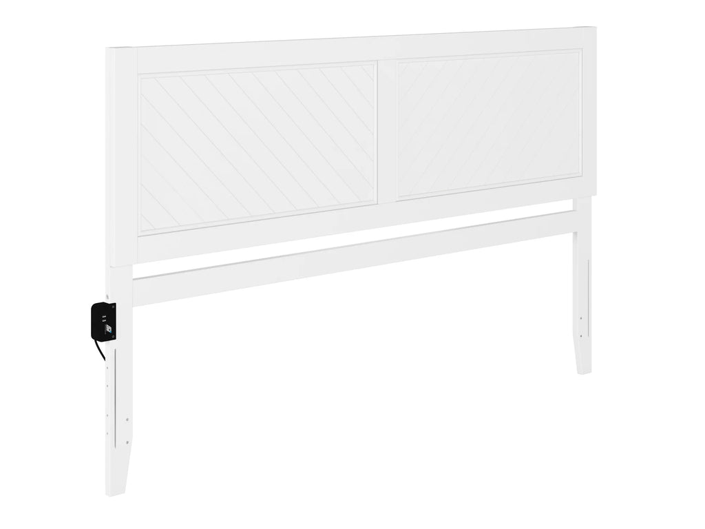 White Solid Wood King Headboard P608335
